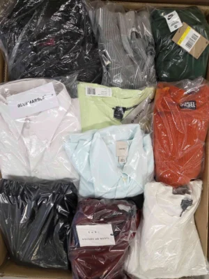 The photo shows a package with clothing in the category B.