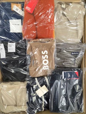 The photo shows a package with clothing in the category B.