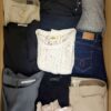 The photo shows a package with clothing in the category U.
