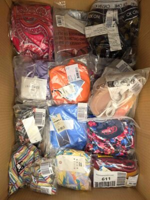 The photo shows a package with clothing in the category ABW.