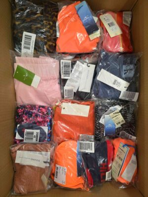 The photo shows a package with clothing in the category ABW.