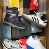 The photo shows a package with footwear in the category CS.