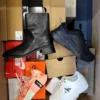 The photo shows a package with footwear in the category CS.