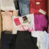 The photo shows a package with clothing in the category TSC.