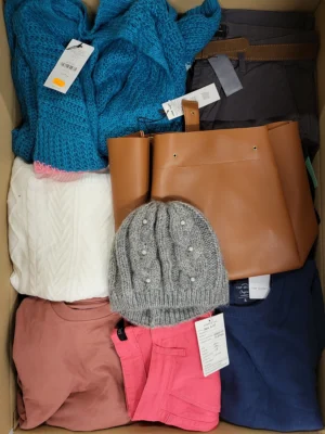 The photo shows a package with clothing in the category TSC.