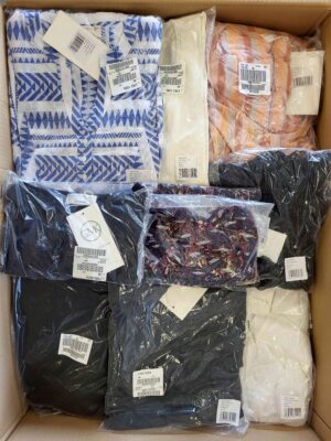 The photo shows a package with clothing in the category YA.