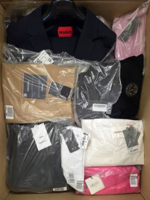 The photo shows a package with clothing in the category AP.