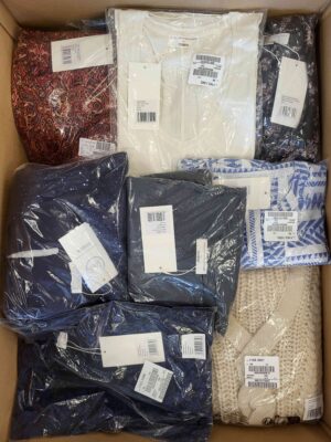 The photo shows a package with clothing in the category YA.