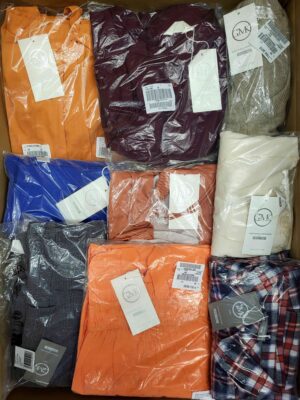 The photo shows a package with clothing in the category YA.