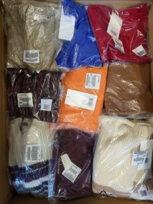 The photo shows a package with clothing in the category YA.