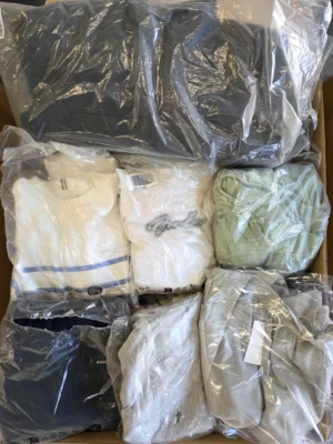 The photo shows a package with clothing in the category D.