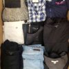 The photo shows a package with clothing in the category U.