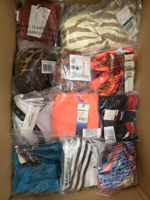 The photo shows a package with clothing in the category ABW.
