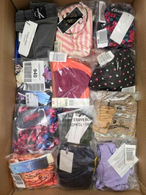 The photo shows a package with clothing in the category ABW.