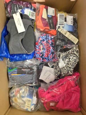The photo shows a package with clothing in the category ABW.