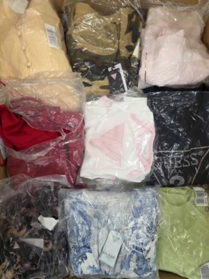 The photo shows a package with clothing in the category B.