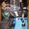 The photo shows a package with clothing in the category AM.
