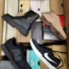 The photo shows a package with footwear in the category CS.