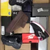 The photo shows a package with footwear in the category CS.
