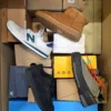 The photo shows a package with footwear in the category CS.