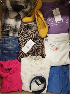 The photo shows a package with clothing in the category TSC.