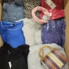 The photo shows a package with clothing in the category TSC.