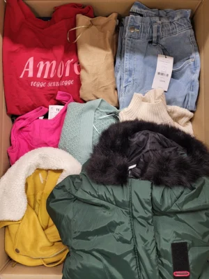 The photo shows a package with clothing in the category TSC.