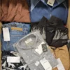 The photo shows a package with clothing in the category TSC.