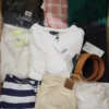 The photo shows a package with clothing in the category TSC.