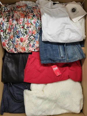 The photo shows a package with clothing in the category TSC.