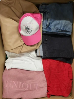The photo shows a package with clothing in the category TSC.