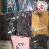 The photo shows a package with clothing in the category B.