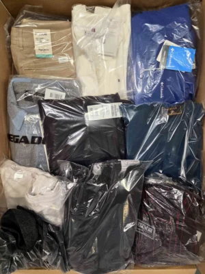 The photo shows a package with clothing in the category B.