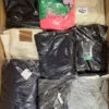 The photo shows a package with clothing in the category B.