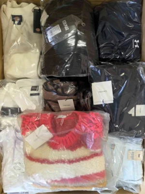 The photo shows a package with clothing in the category B.