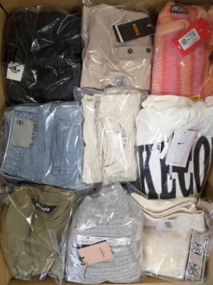 The photo shows a package with clothing in the category B.
