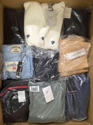 The photo shows a package with clothing in the category B.