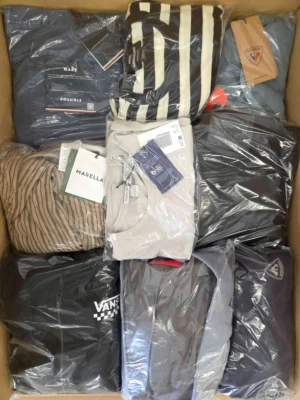 The photo shows a package with clothing in the category B.