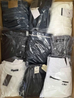 The photo shows a package with clothing in the category B.