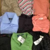 The photo shows a package with clothing in the category U.