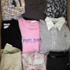 The photo shows a package with clothing in the category U.
