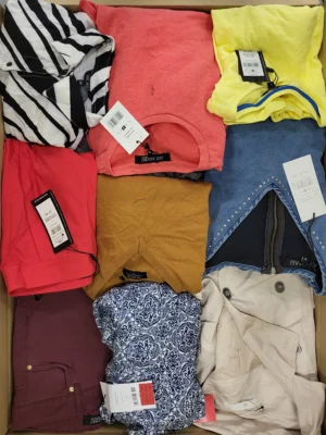 The photo shows a package with clothing in the category TSC.