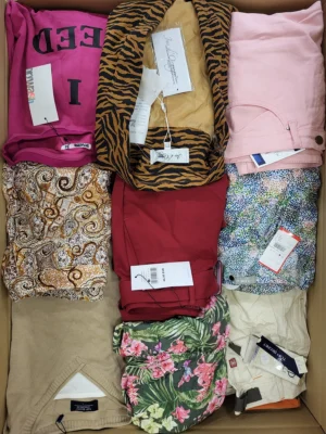 The photo shows a package with clothing in the category TSC.