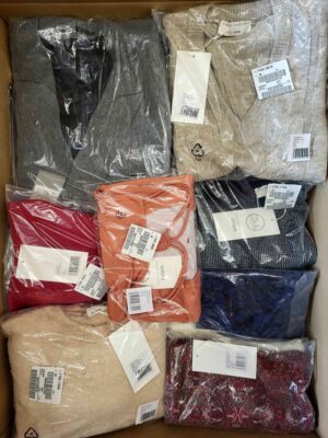 The photo shows a package with clothing in the category YA.