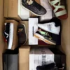 The photo shows a package with footwear in the category AS.