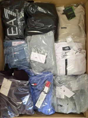 The photo shows a package with clothing in the category B.