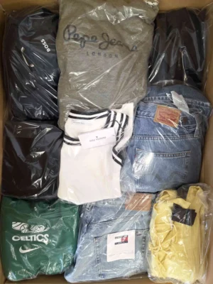The photo shows a package with clothing in the category B.