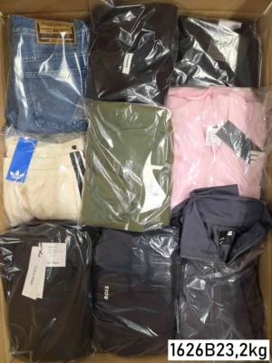 The photo shows a package with clothing in the category B.