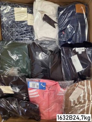 The photo shows a package with clothing in the category B.