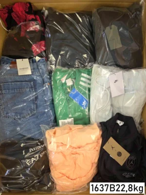The photo shows a package with clothing in the category B.